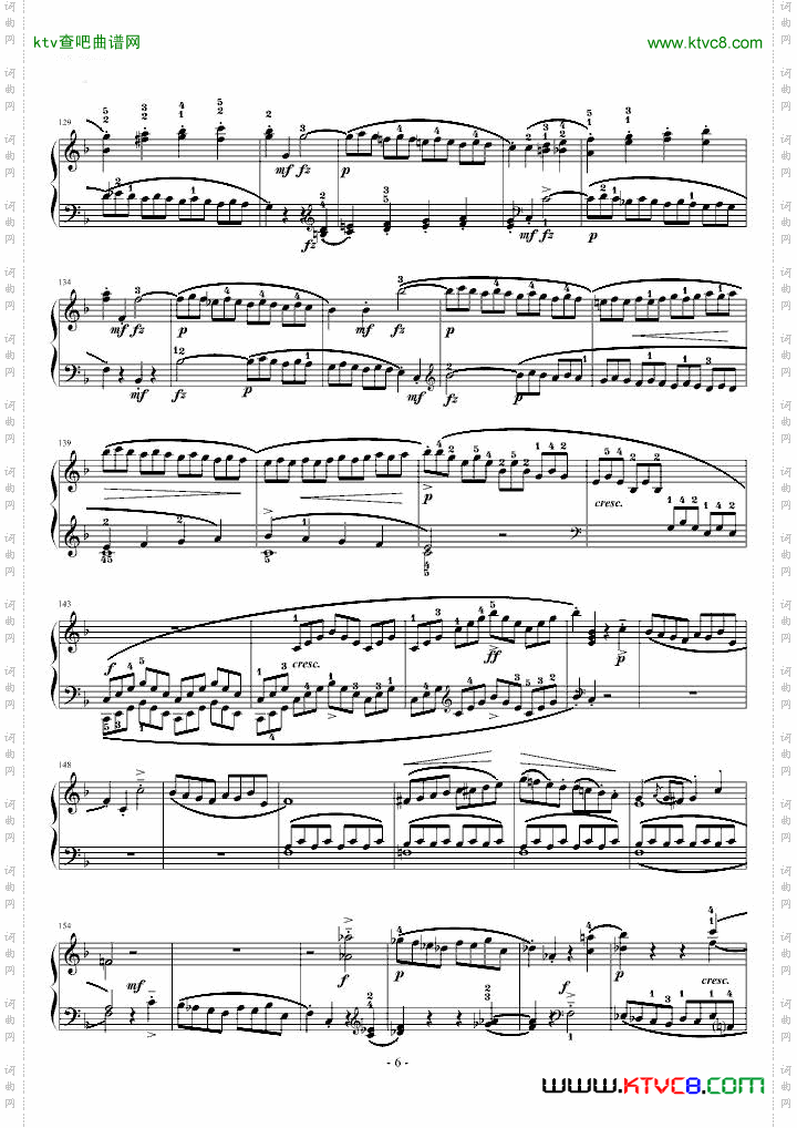 莫扎特F大调钢琴奏鸣曲K533附指法