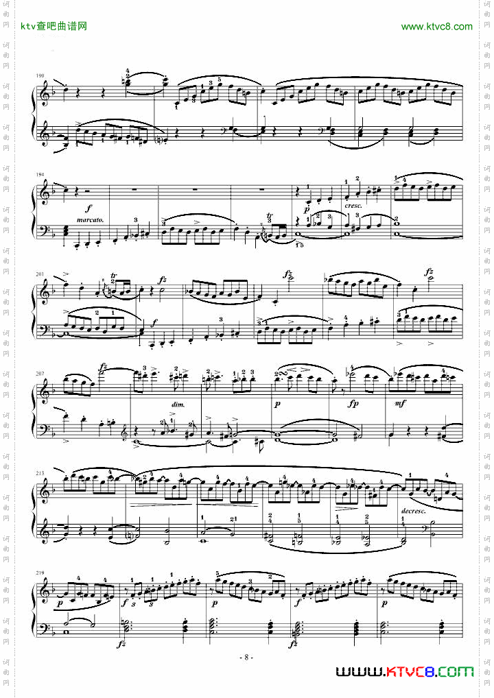 莫扎特F大调钢琴奏鸣曲K533附指法