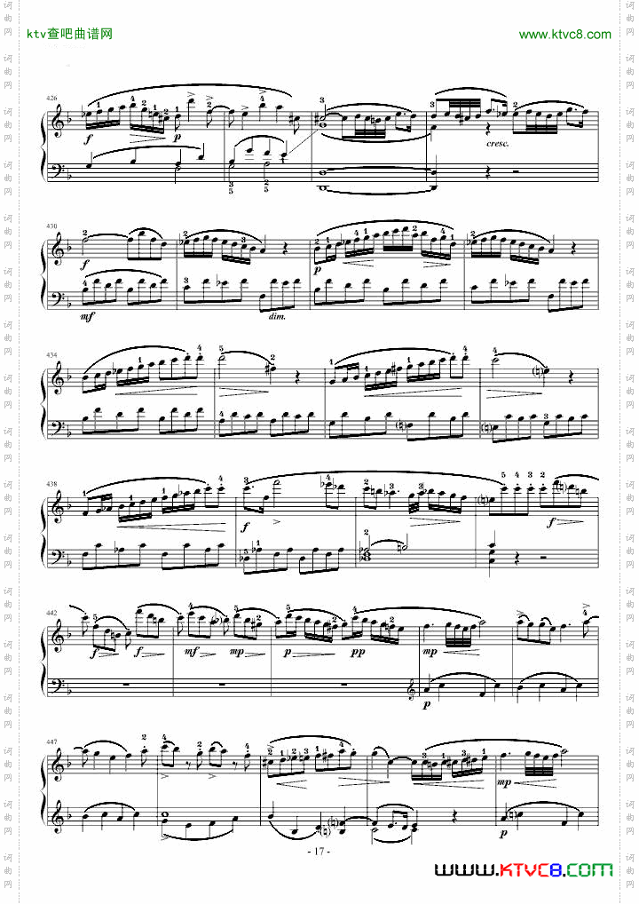 莫扎特F大调钢琴奏鸣曲K533附指法