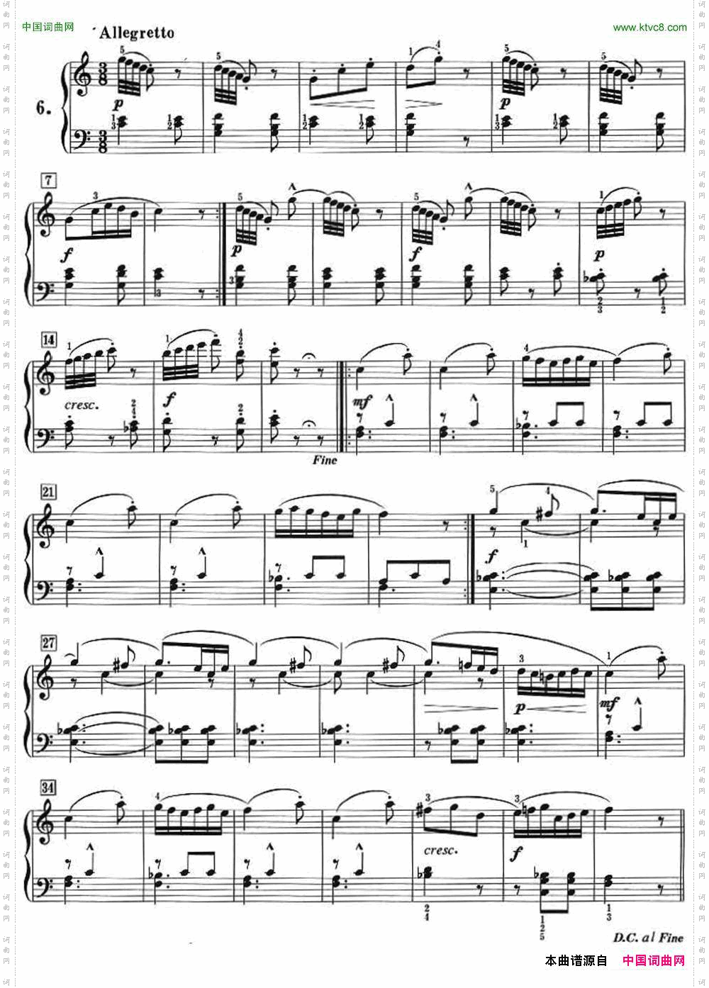 50首莱蒙钢琴练习曲作品37NO.6_50首莱蒙钢琴练习曲 作品37NO.6