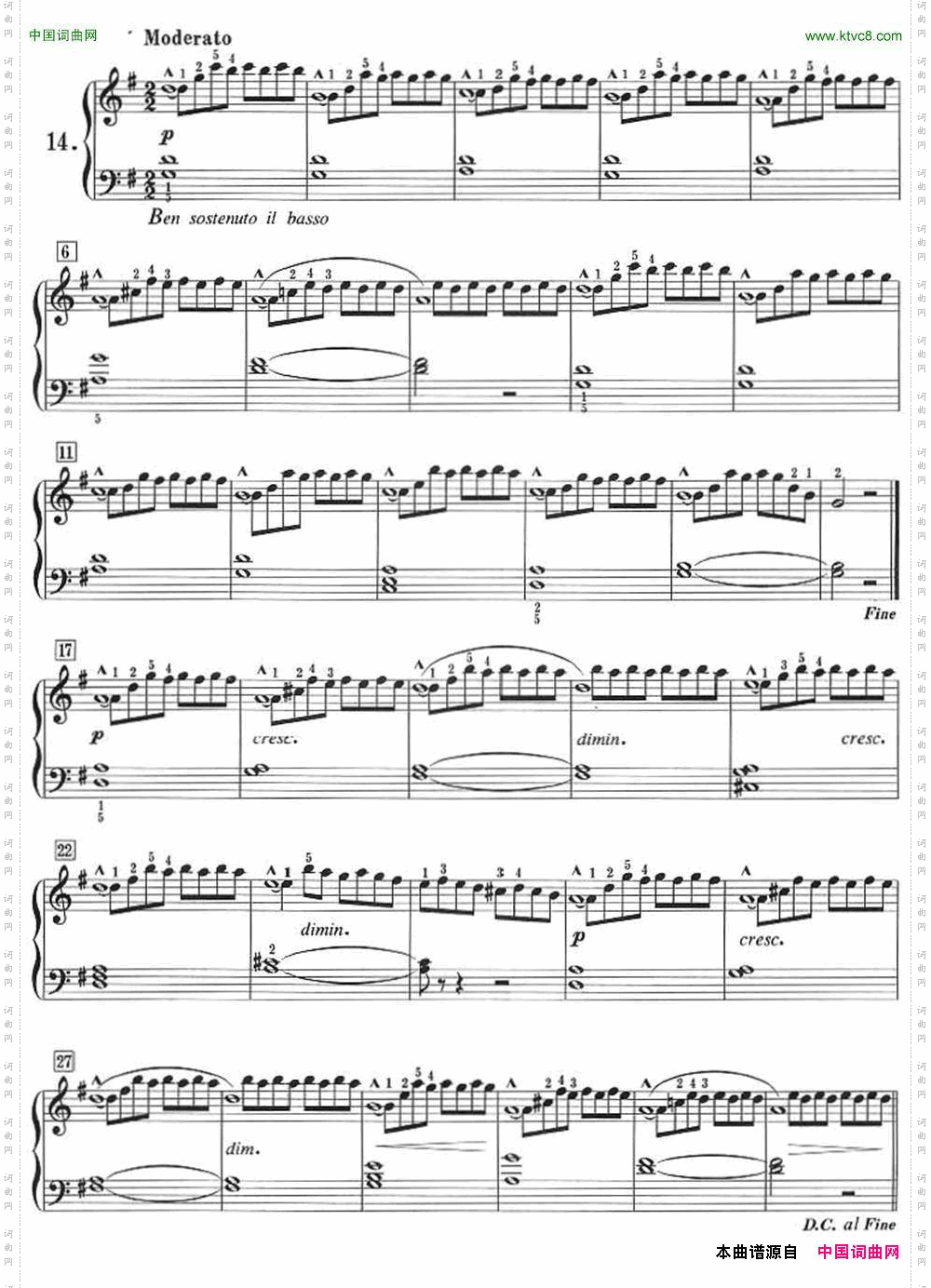 50首莱蒙钢琴练习曲作品37NO.14_50首莱蒙钢琴练习曲 作品37NO.14