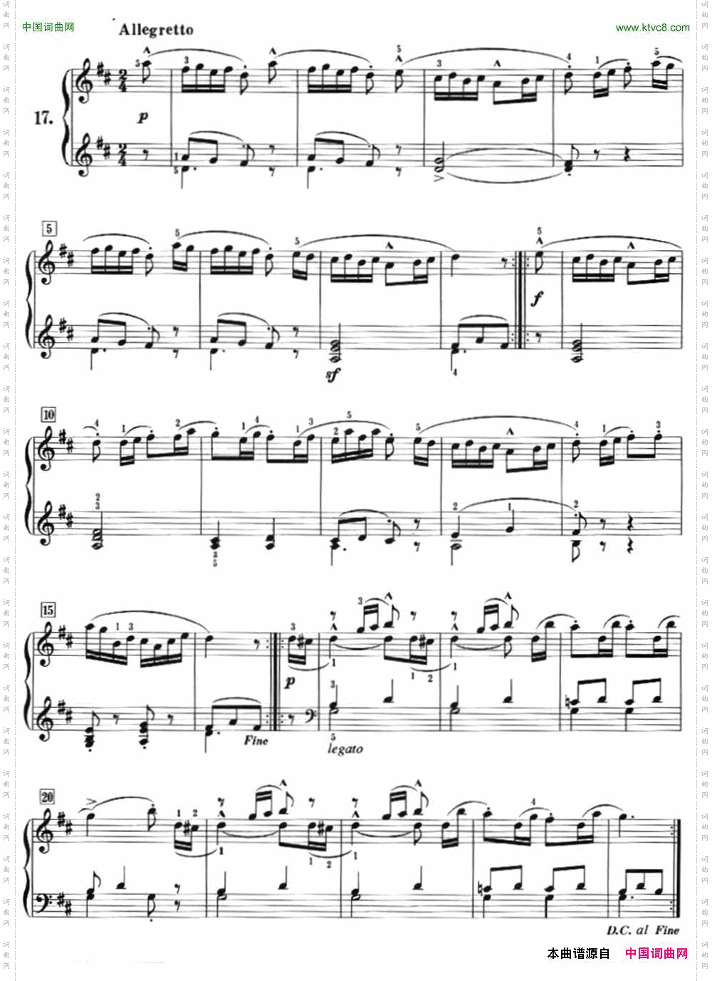 50首莱蒙钢琴练习曲作品37NO.17_50首莱蒙钢琴练习曲 作品37NO.17