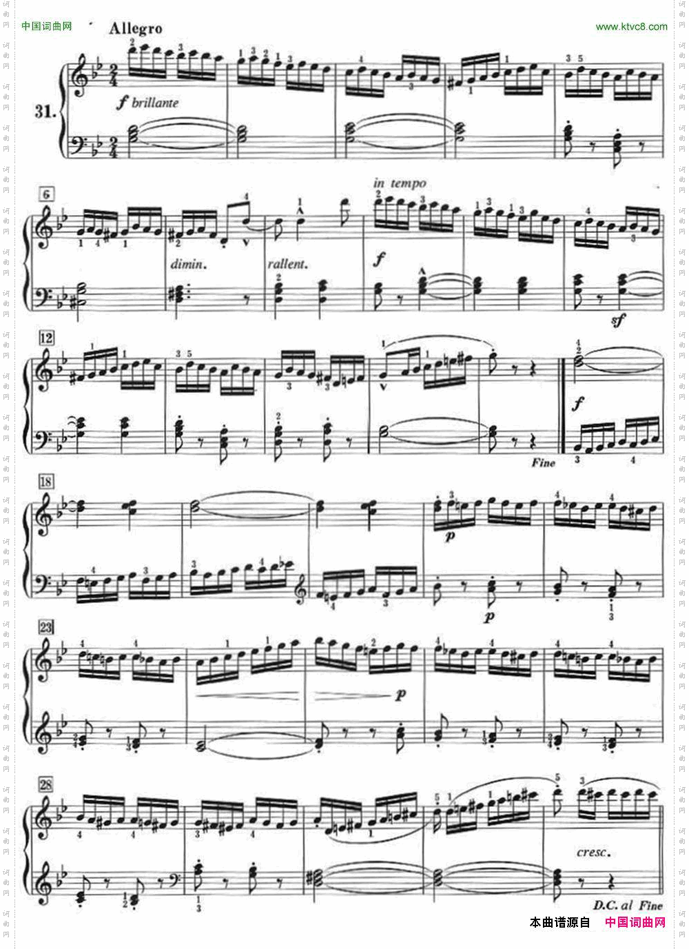 50首莱蒙钢琴练习曲作品37NO.31_50首莱蒙钢琴练习曲 作品37NO.31