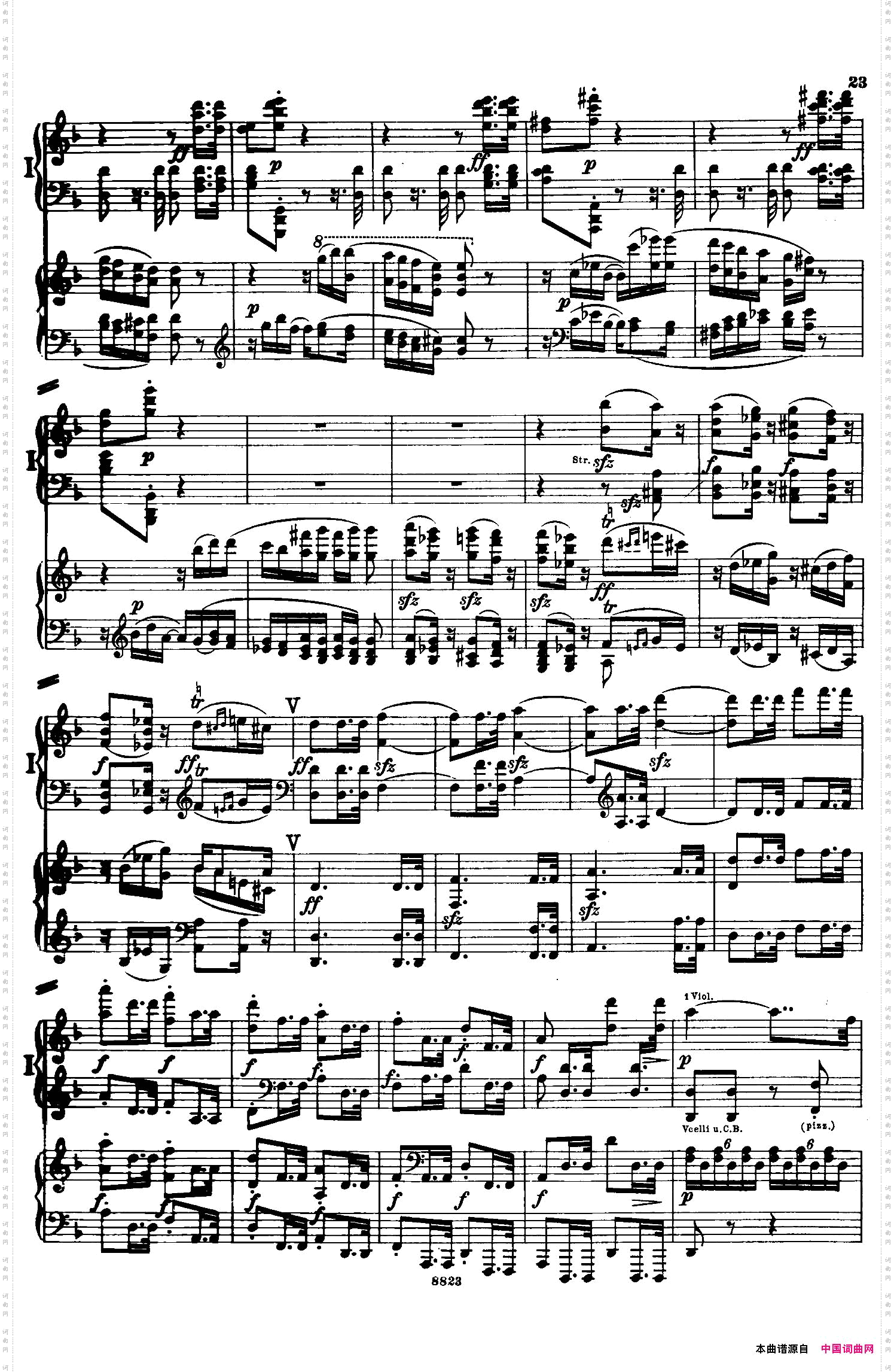 d小调第九交响曲Op.125双钢琴P23——32_d小调第九交响曲 Op.125双钢琴P23——32