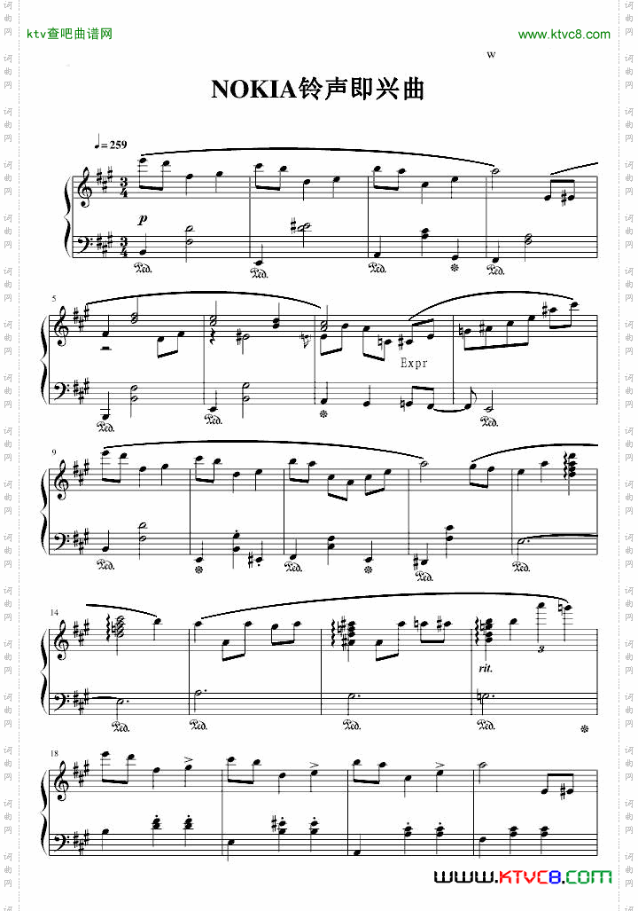NOKIA铃声即兴曲