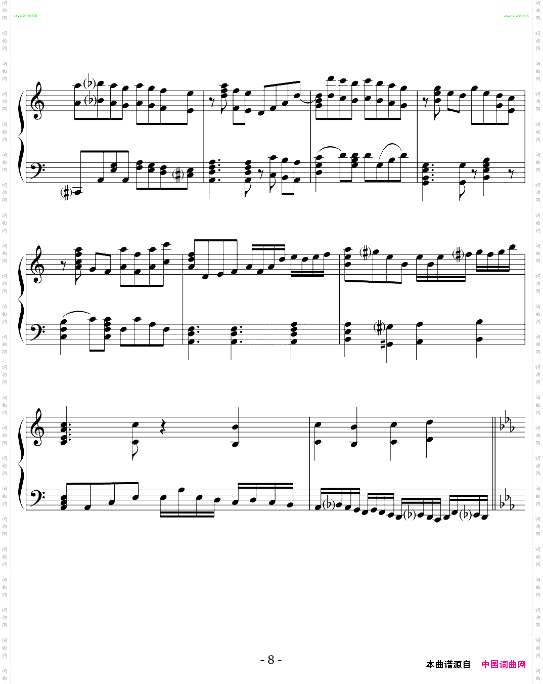 tothebeginning钢琴版-對-譜-彈-琴-