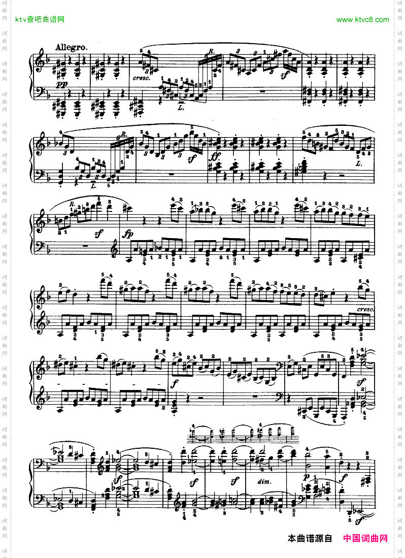 暴风雨-d小调第十七钢琴奏鸣曲-Op.31—2