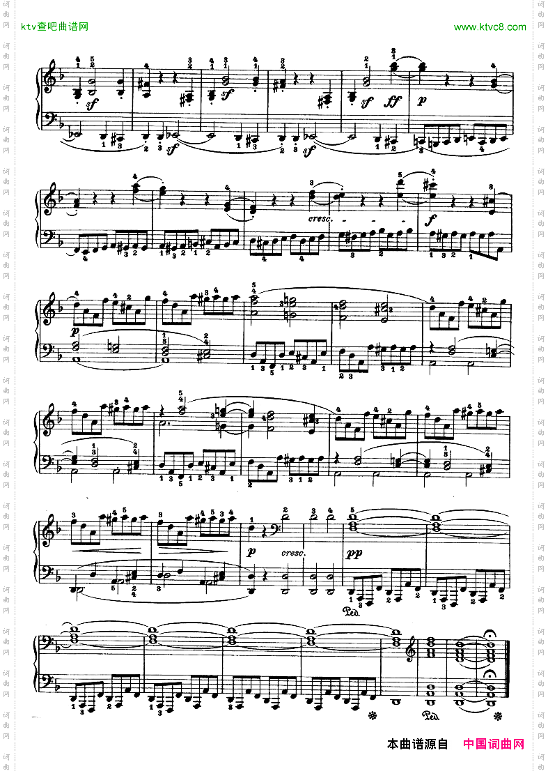 暴风雨-d小调第十七钢琴奏鸣曲-Op.31—2