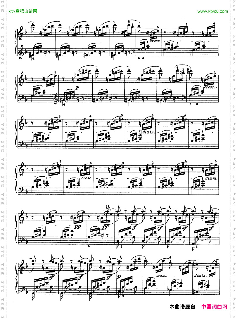暴风雨-d小调第十七钢琴奏鸣曲-Op.31—2