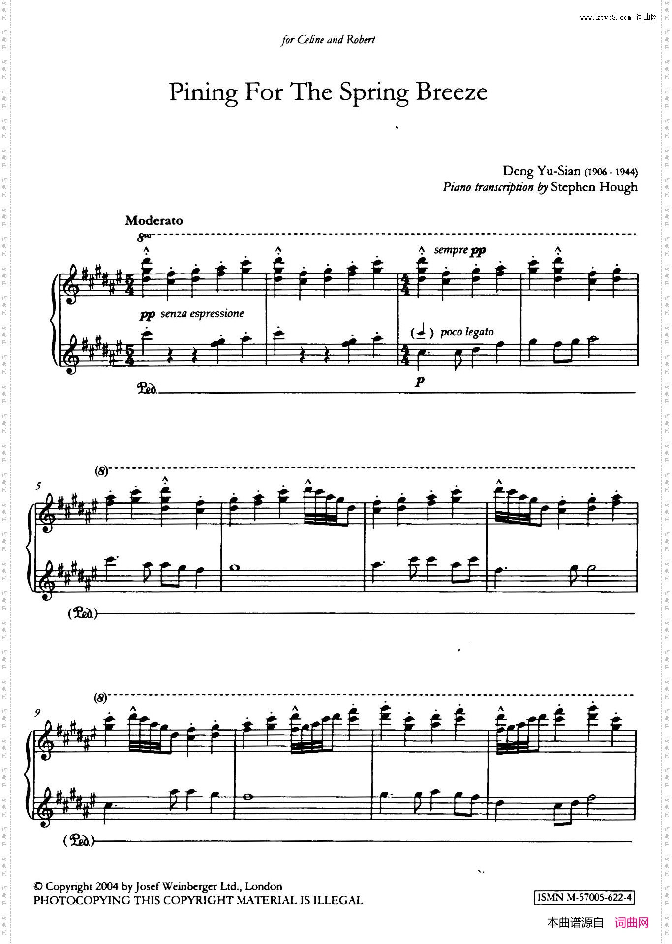 望春风邓雨贤曲、StephenHough改编_望春风邓雨贤曲、Stephen Hough 改编