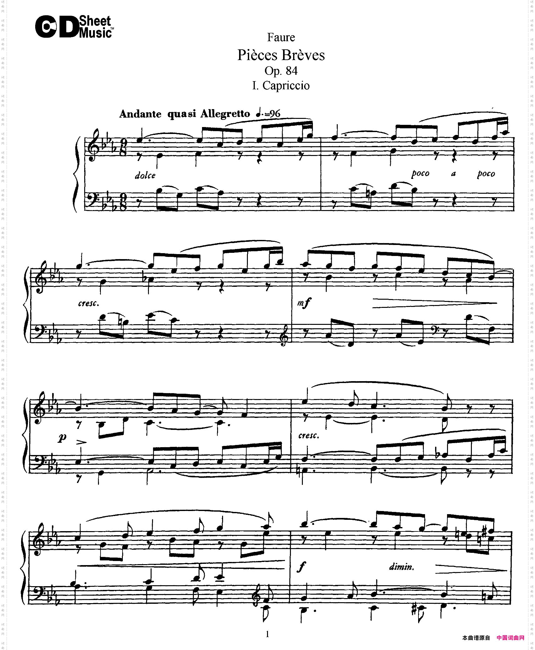 PiecesBrevesOp.84Ⅰ_Pieces Breves Op.84Ⅰ