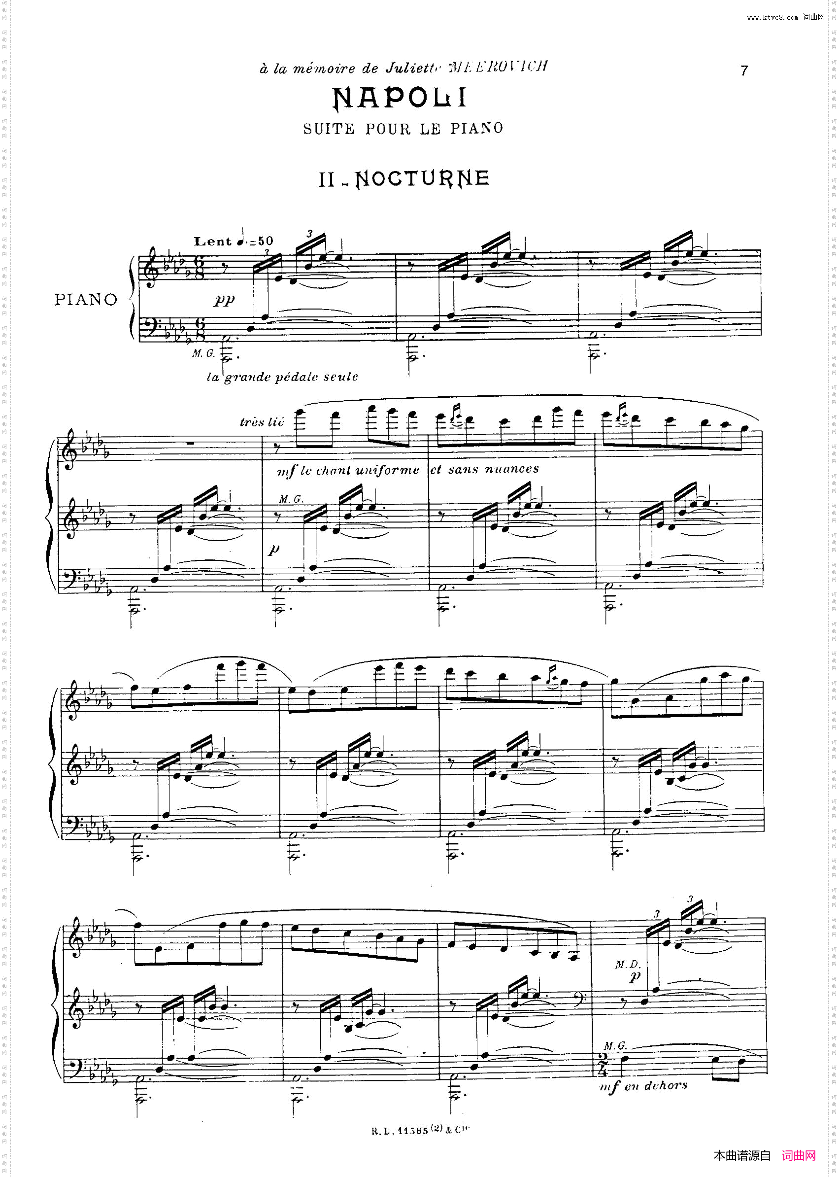 Suite Napoli 拿波里组曲2· 夜曲 Nocturne