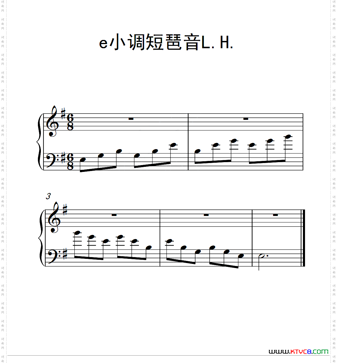 第一级F大调短琶音L.H.中国音乐学院钢琴考级作品1~6级_第一级 F大调短琶音L.H.中国音乐学院钢琴考级作品1~6级