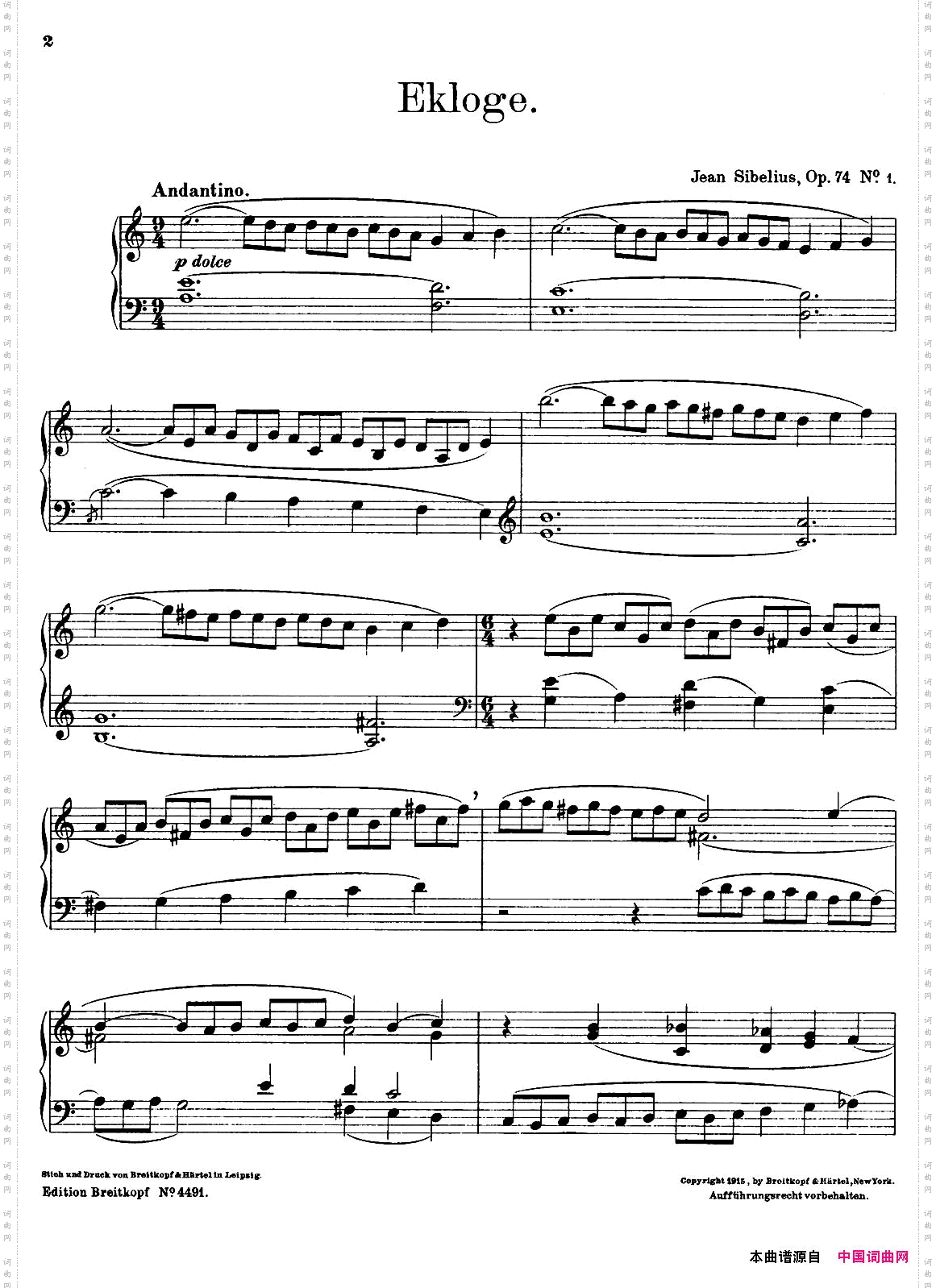 4LyricPiecesOp·744首抒情小品·1_4 Lyric Pieces Op·744首抒情小品·1