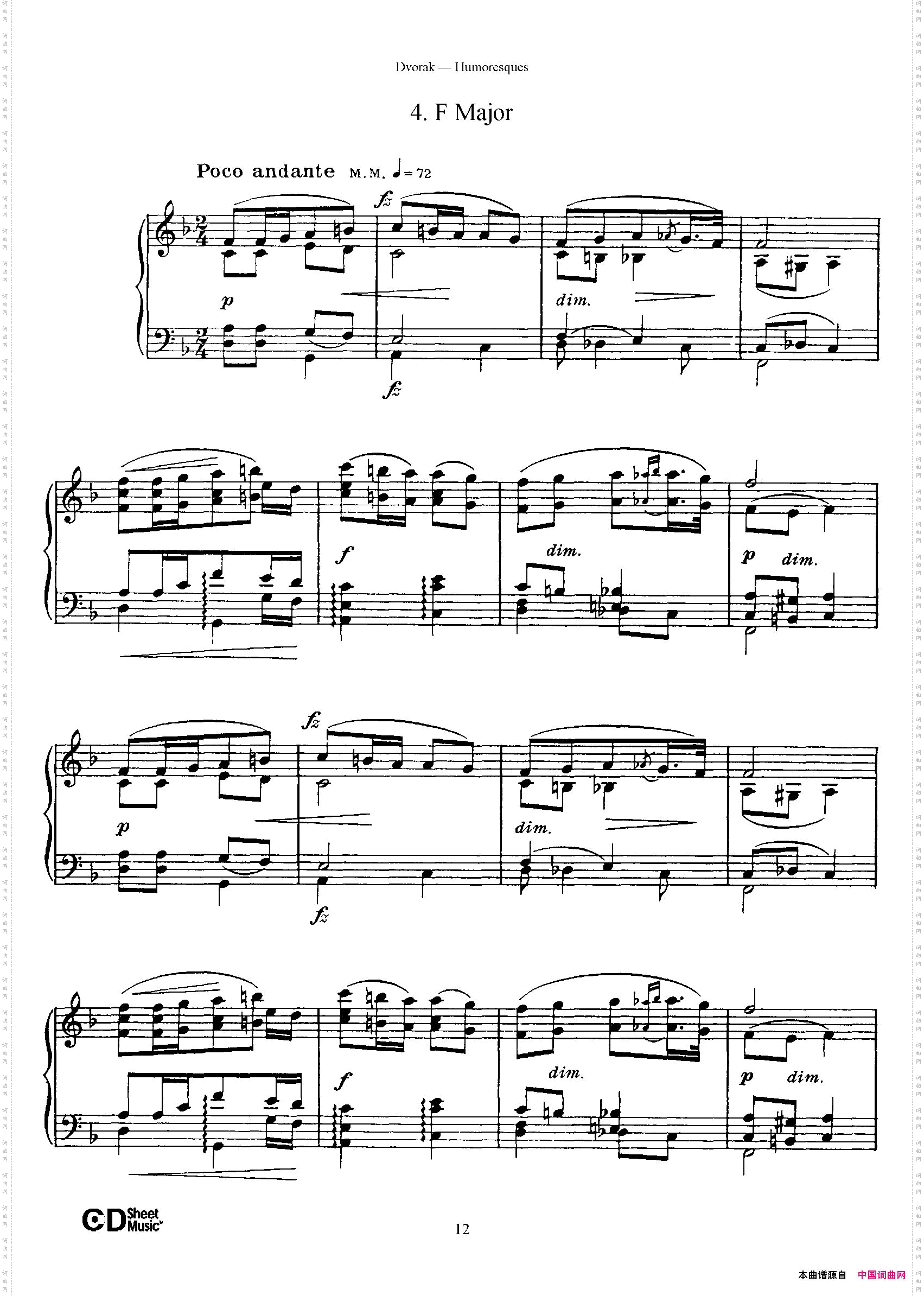 8HumoresquesOp.1018首幽默曲·4_8 Humoresques Op.1018首幽默曲·4