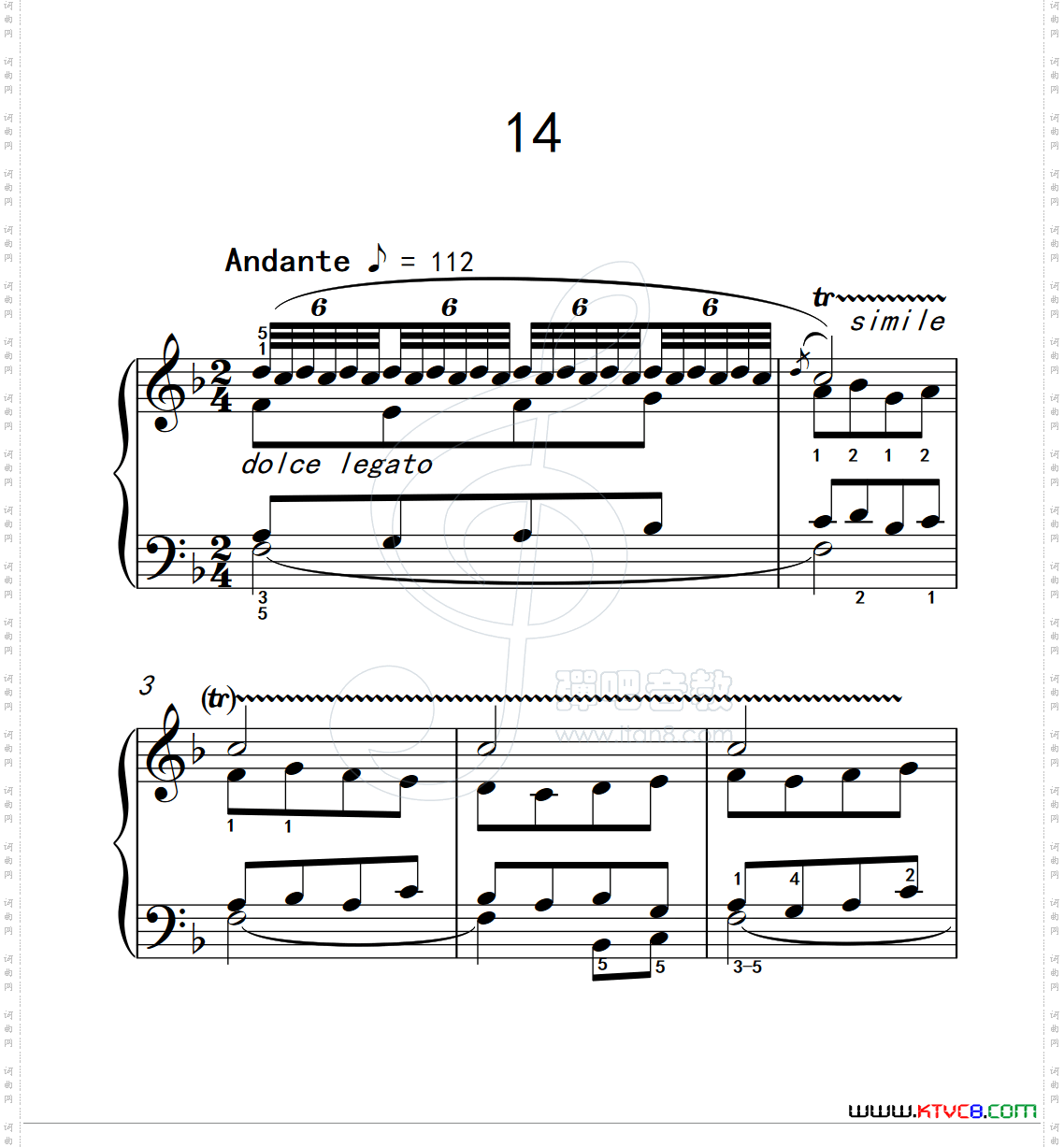 练习曲14克拉莫钢琴练习曲60首_练习曲 14克拉莫钢琴练习曲60首