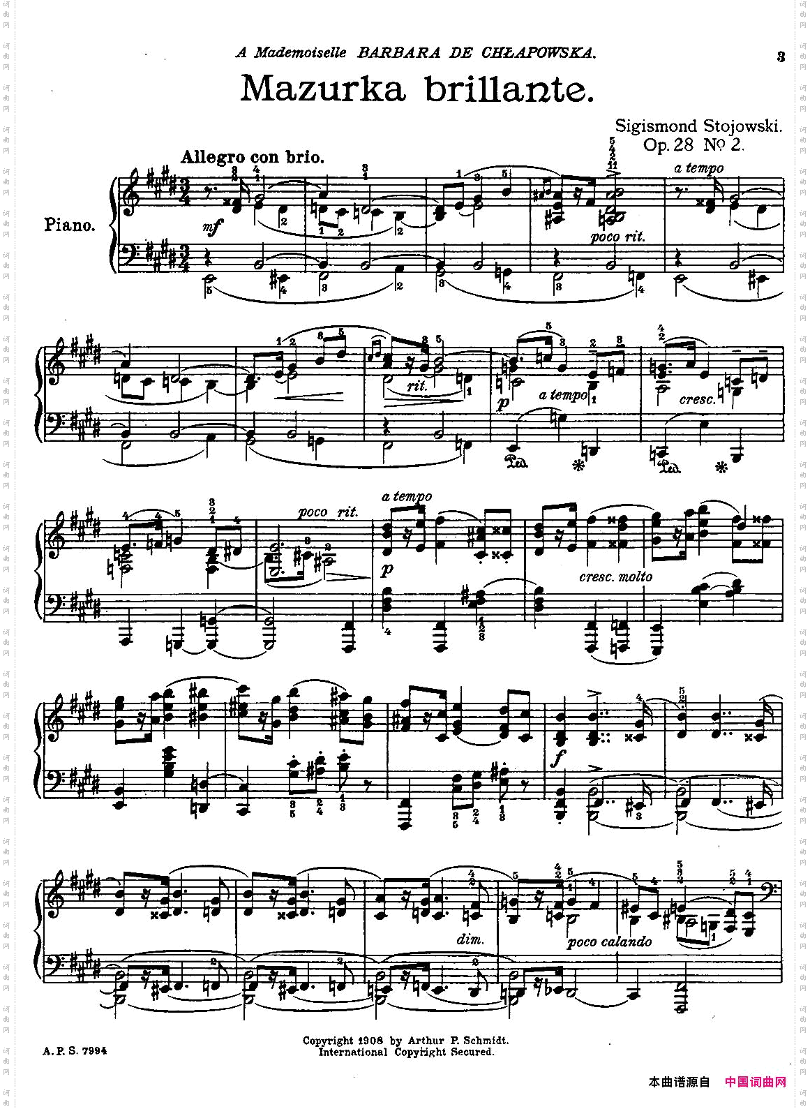2首玛祖卡舞曲2TwoMazurkasOp.28No.2_2首玛祖卡舞曲2Two Mazurkas Op.28 No.2