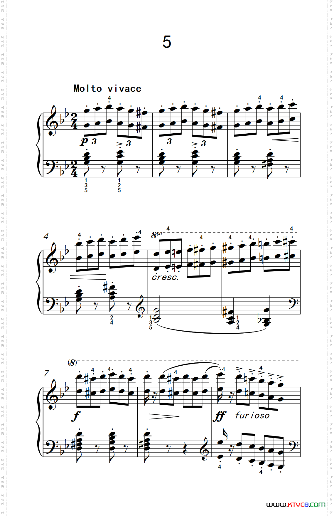 车尔尼钢琴八度练习曲5535_车尔尼钢琴八度练习曲 5535