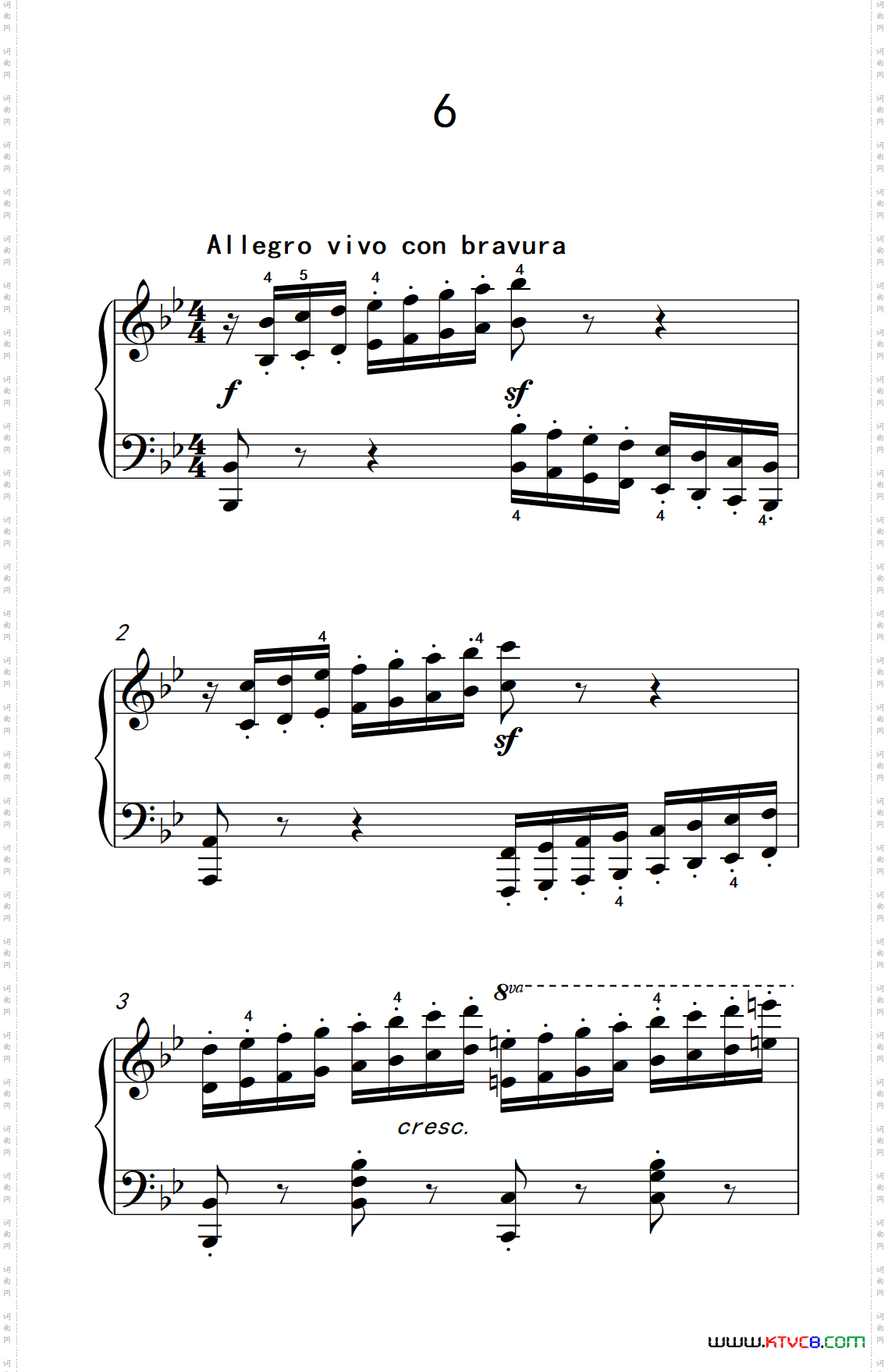 车尔尼钢琴八度练习曲5536_车尔尼钢琴八度练习曲 5536