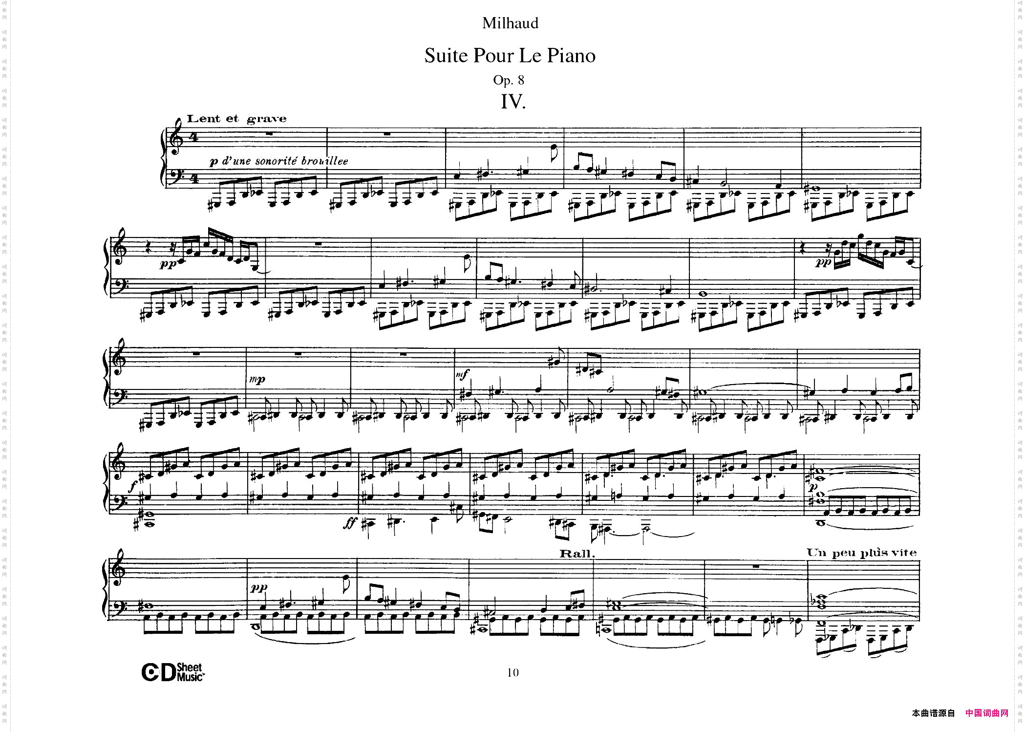 SuitePourLePianoOp.8钢琴组曲·Ⅳ_Suite Pour Le Piano Op.8钢琴组曲·Ⅳ