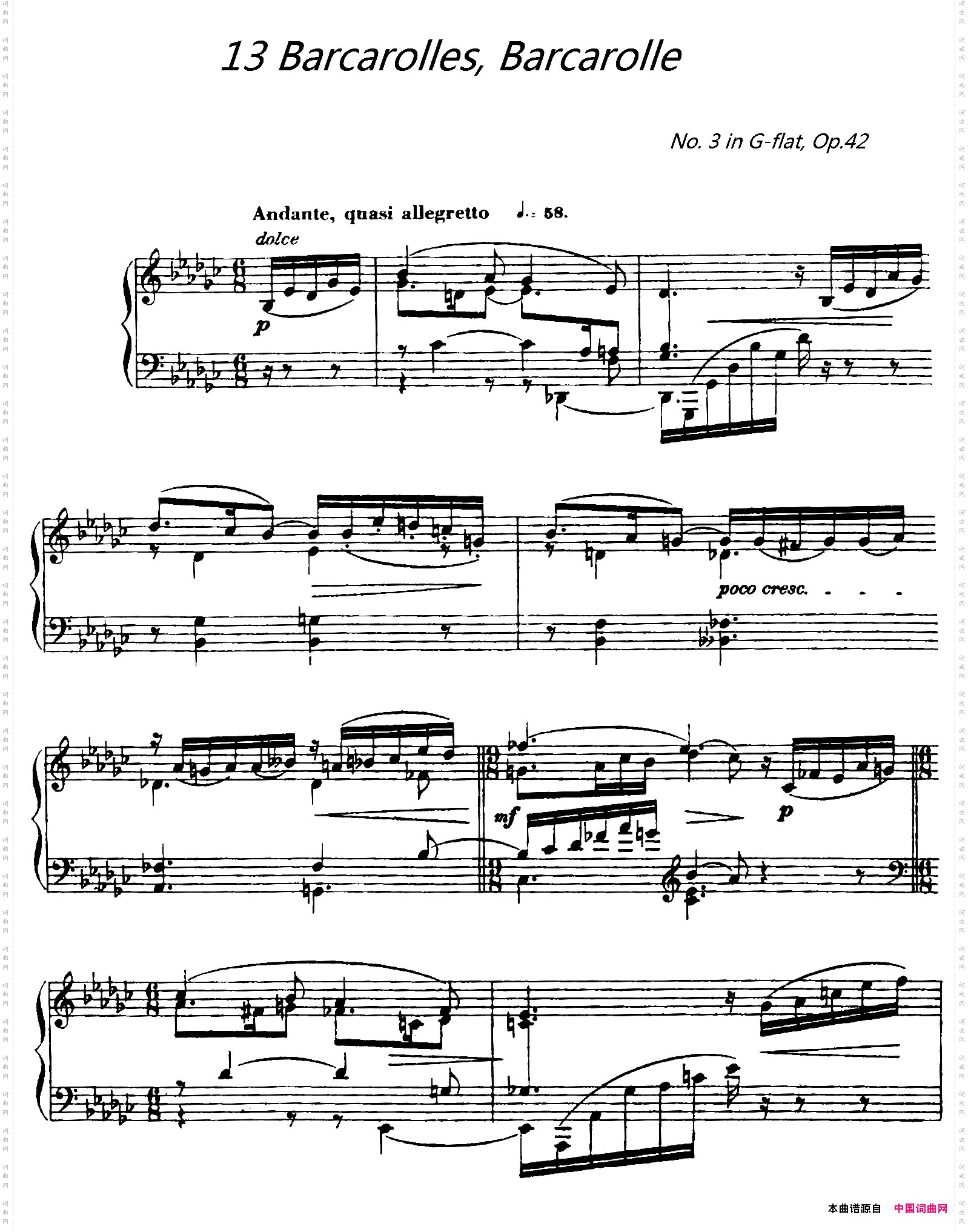 13Barcarolles,BarcarolleNo.3_13 Barcarolles, BarcarolleNo. 3