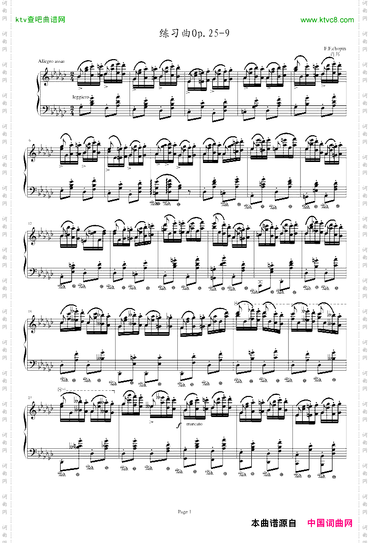 练习曲Op.25-9