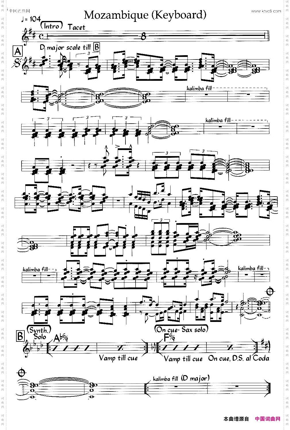 MozambbiqueKeyboard爵士钢琴曲