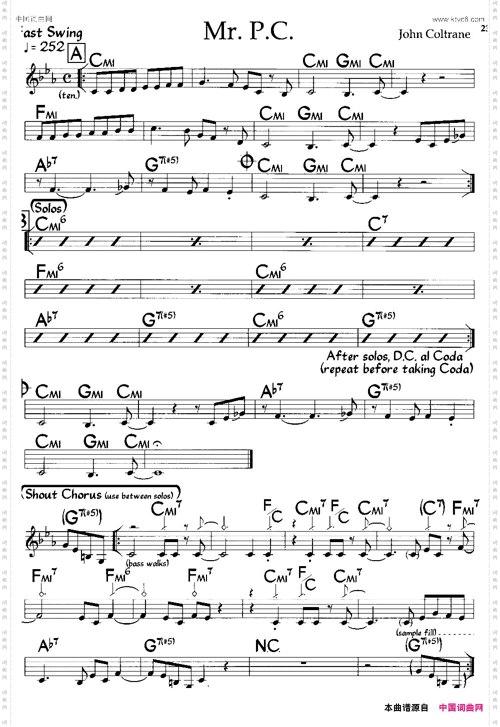 Mr.P.C.爵士钢琴曲