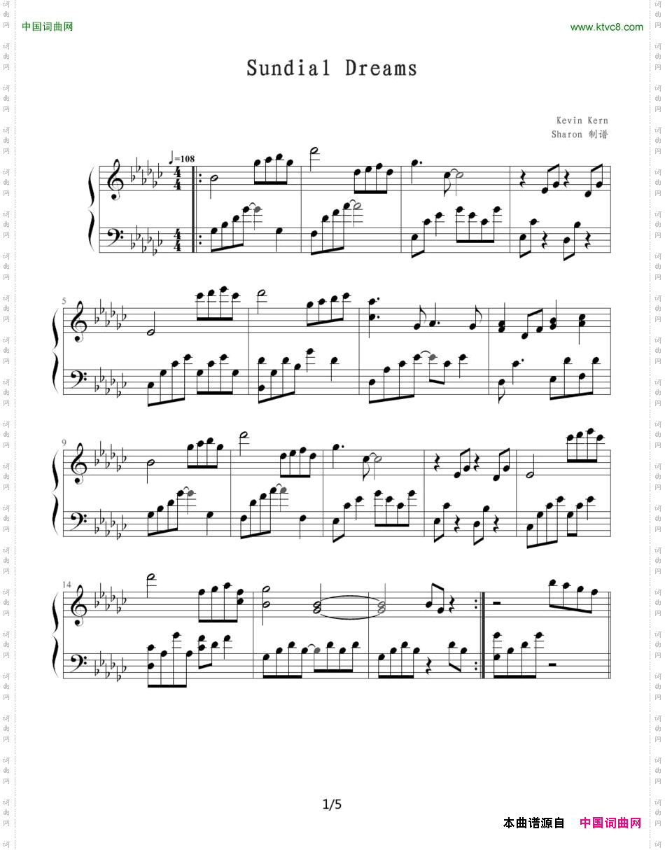 SundialDreamsSharon制谱版_Sundial DreamsSharon制谱版
