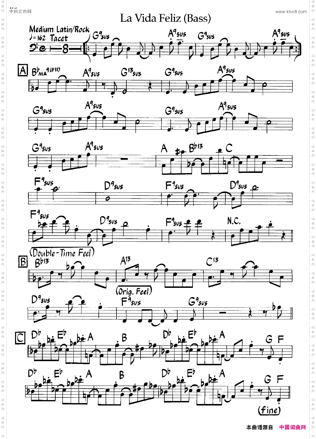 LaVidaFelizBass爵士钢琴曲