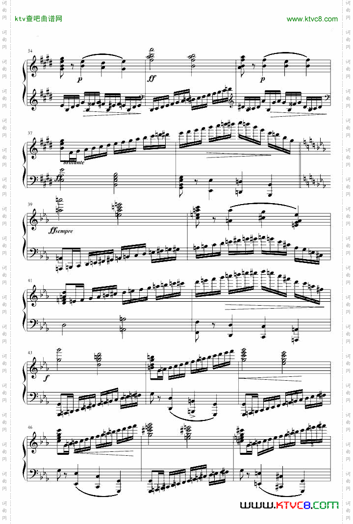 李斯特练习曲Op.6,No.8