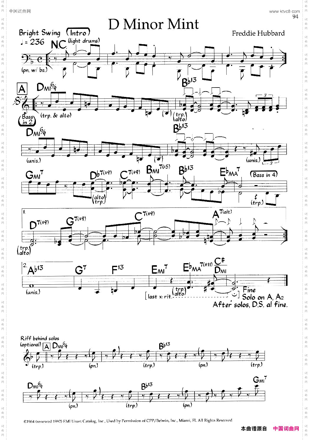 DMinorMint爵士钢琴曲_D Minor Mint爵士钢琴曲