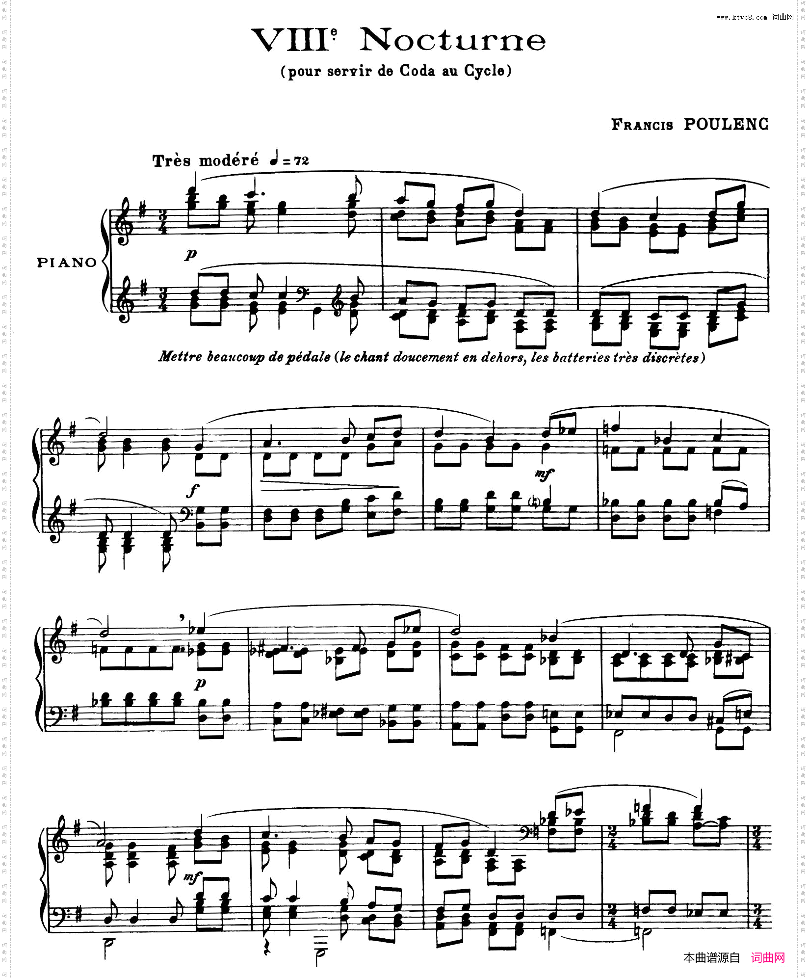 Eight Nocturnes 8首夜曲·Ⅷ