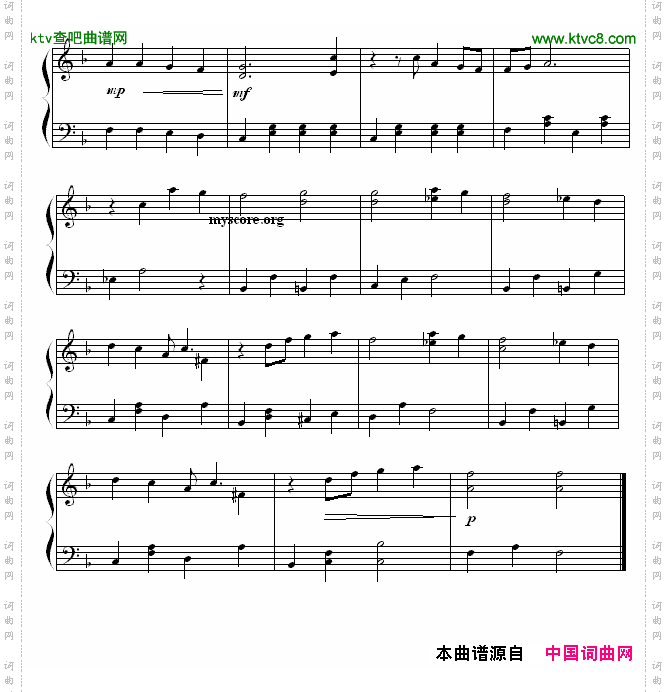 忧愁河上的桥流行钢琴曲