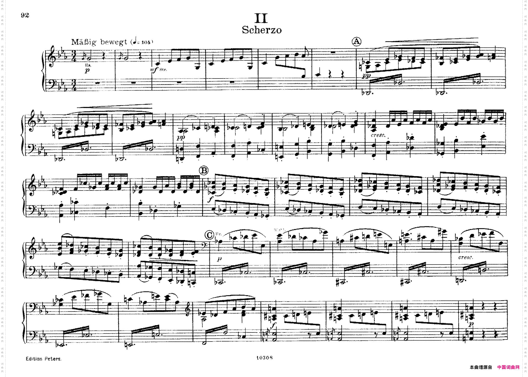 SymphonyNo.8incMinor-4Handsc小调第八交响曲·第二乐章·四手联弹_Symphony No.8 in c Minor- 4 Handsc小调第八交响曲·第二乐章·四手联弹