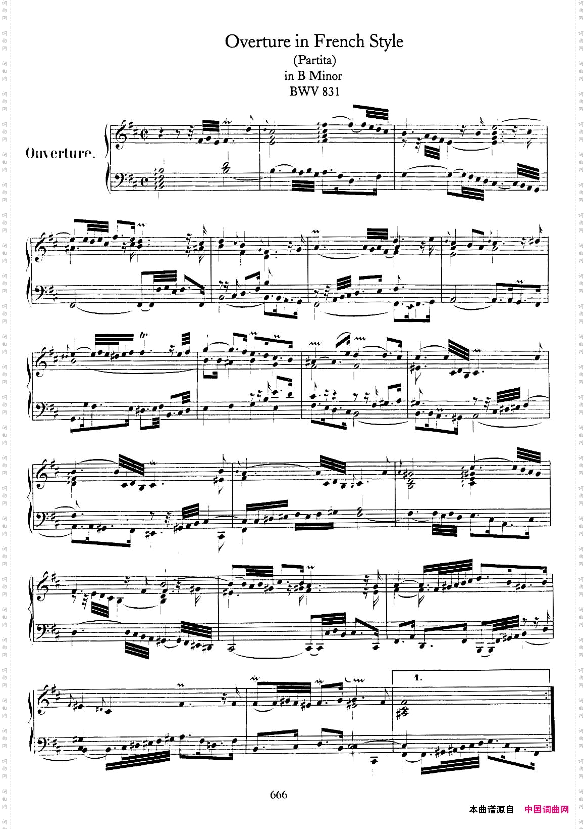 OvertureinFrenchStyleBWV831法国风格序曲_Overture in French Style BWV 831法国风格序曲