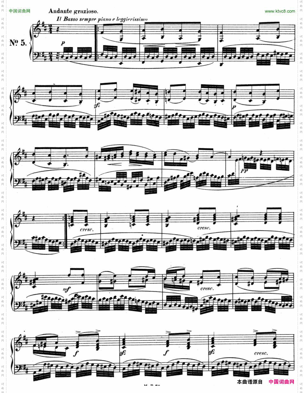 门德尔松无词歌Op.30NO.5