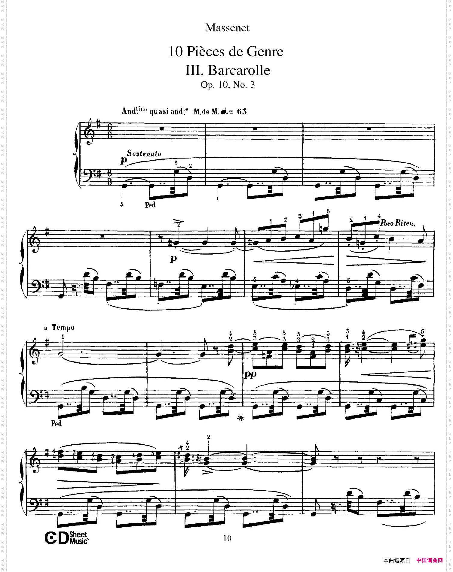 DixPiècesdeGenreOp.1010首个性小品·Ⅲ_Dix Pièces de Genre Op.1010首个性小品·Ⅲ