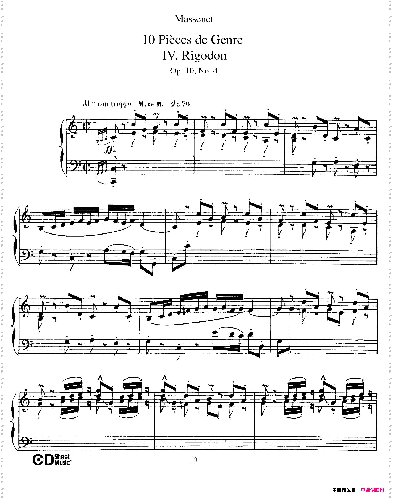 DixPiècesdeGenreOp.1010首个性小品·Ⅳ_Dix Pièces de Genre Op.1010首个性小品·Ⅳ