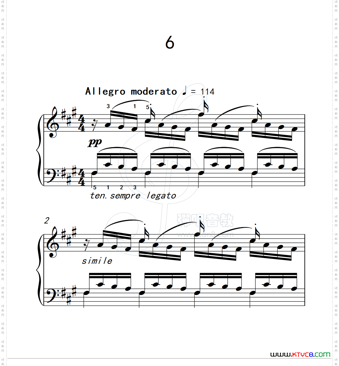 练习曲6克拉莫钢琴练习曲60首_练习曲 6克拉莫钢琴练习曲60首