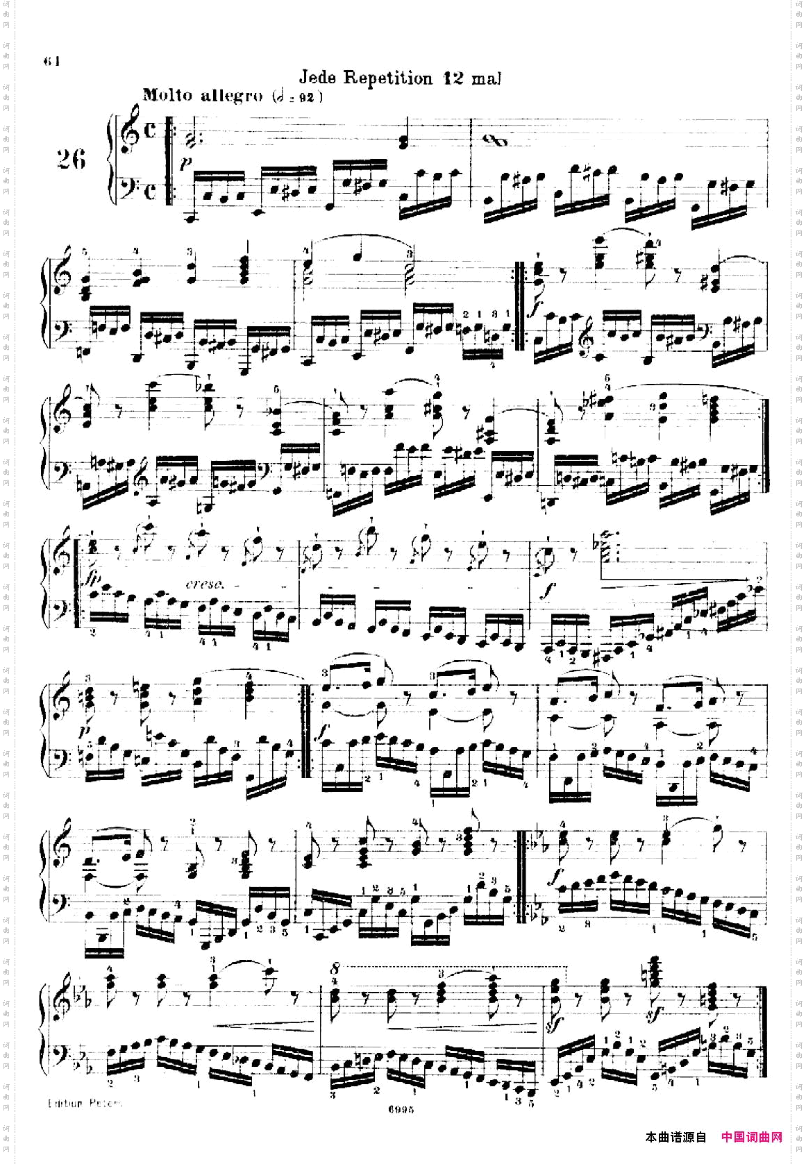 SchooloftheVirtuosoOp.36560首钢琴高级练习曲·26_School of the Virtuoso Op.36560首钢琴高级练习曲·26
