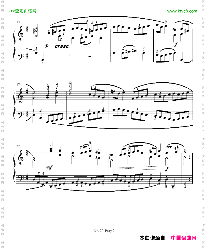 巴赫初步IINo.23Gavotte