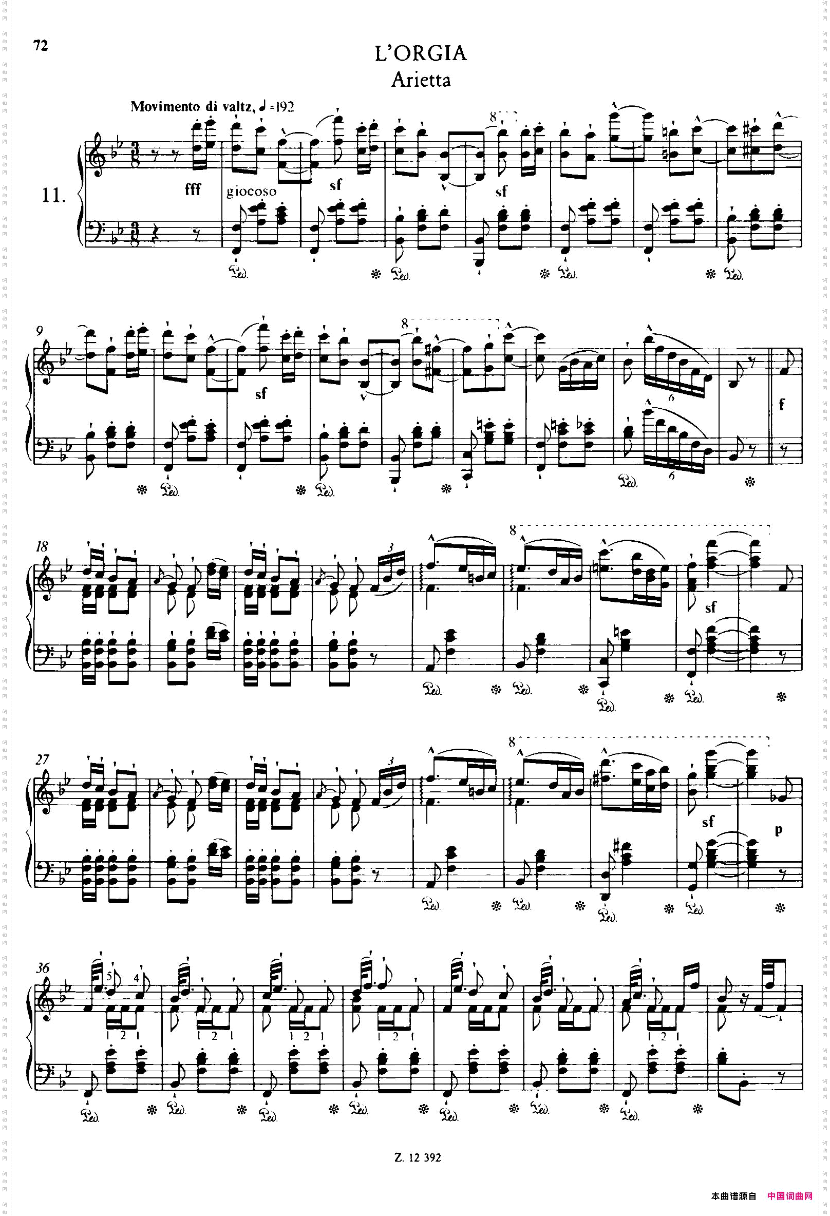 SoiréesMusicalesS.424《音乐晚会全12首》第11首_Soirées Musicales S.424《音乐晚会全12首》第11首