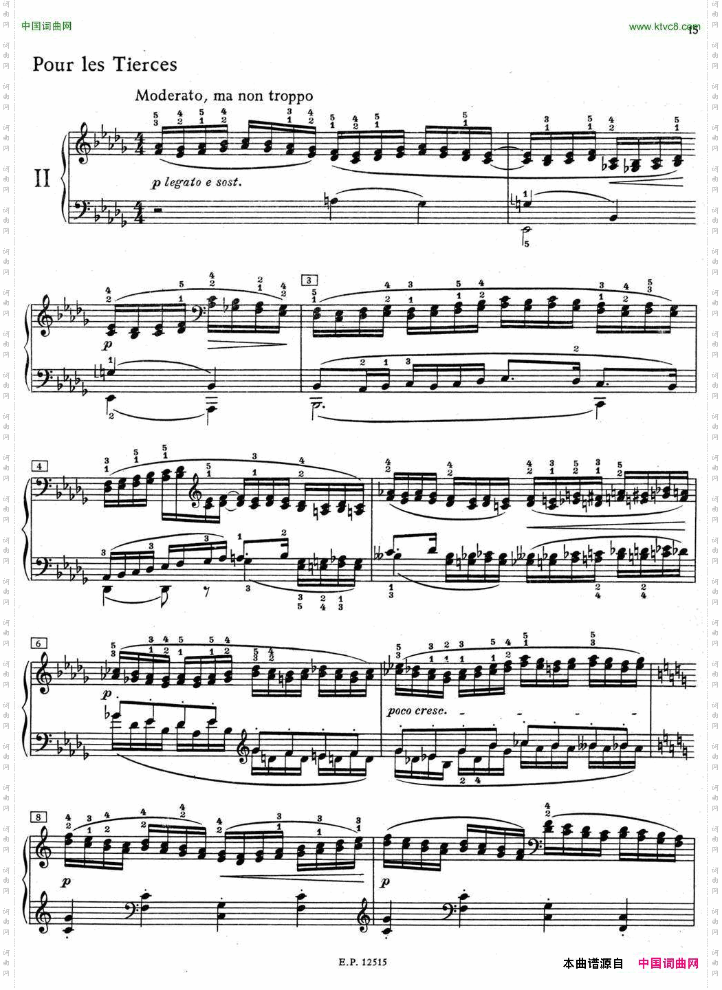 德彪西12首钢琴练习曲2 三度练习v1·0 tierces