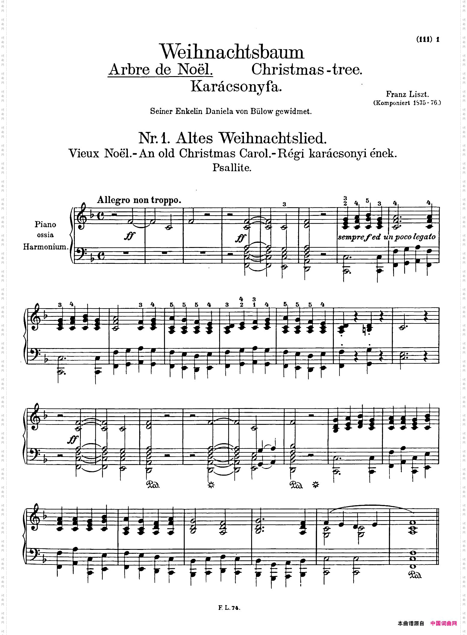 WeihnachtsbaumS.186圣诞树组曲·1_Weihnachtsbaum S.186圣诞树组曲·1