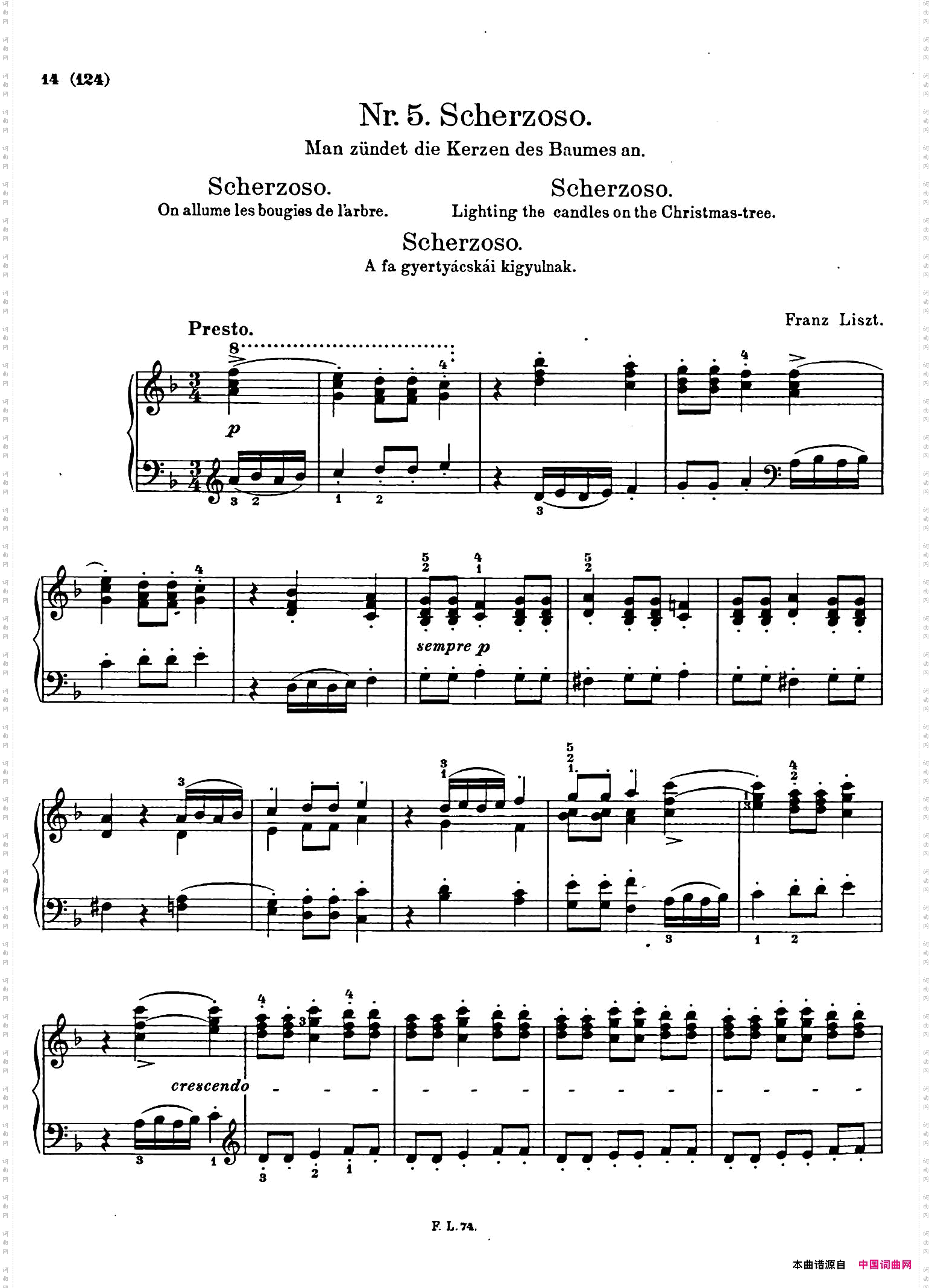 WeihnachtsbaumS.186圣诞树组曲·5_Weihnachtsbaum S.186圣诞树组曲·5