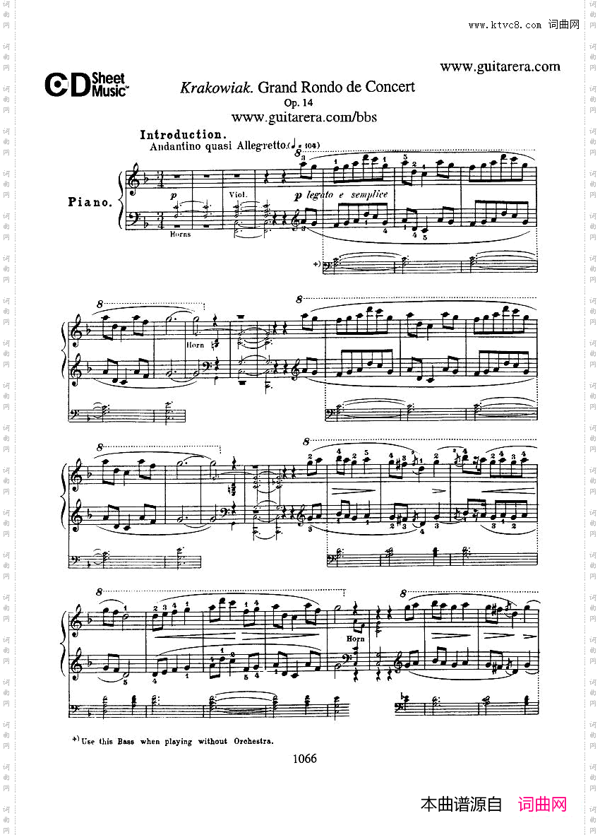 KrakowiakGrandRondodeConcertOp.14_ 克拉科维克音乐会用大回旋曲·钢琴独奏版