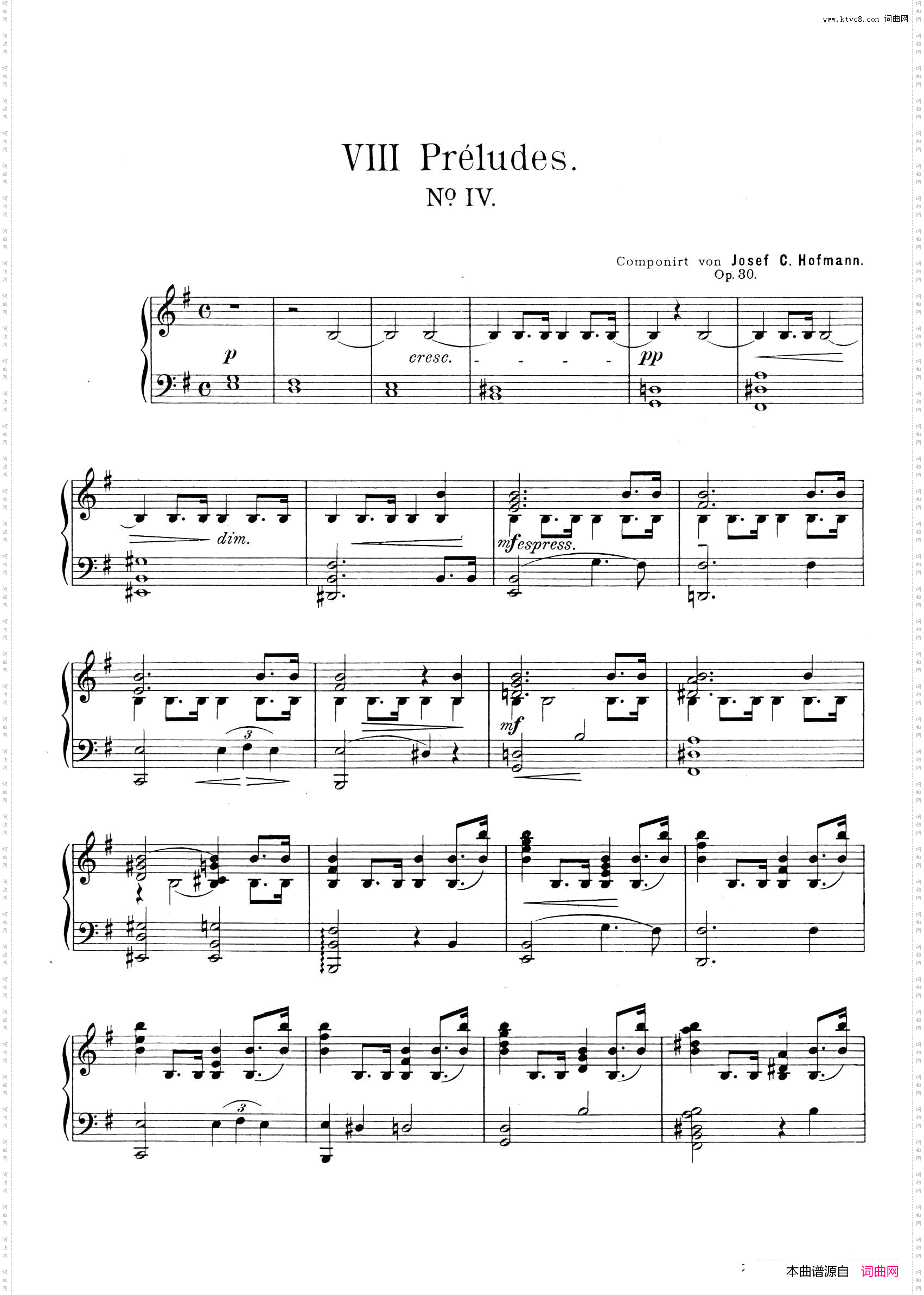 EightPreludesOp·308首前奏曲4·e小调