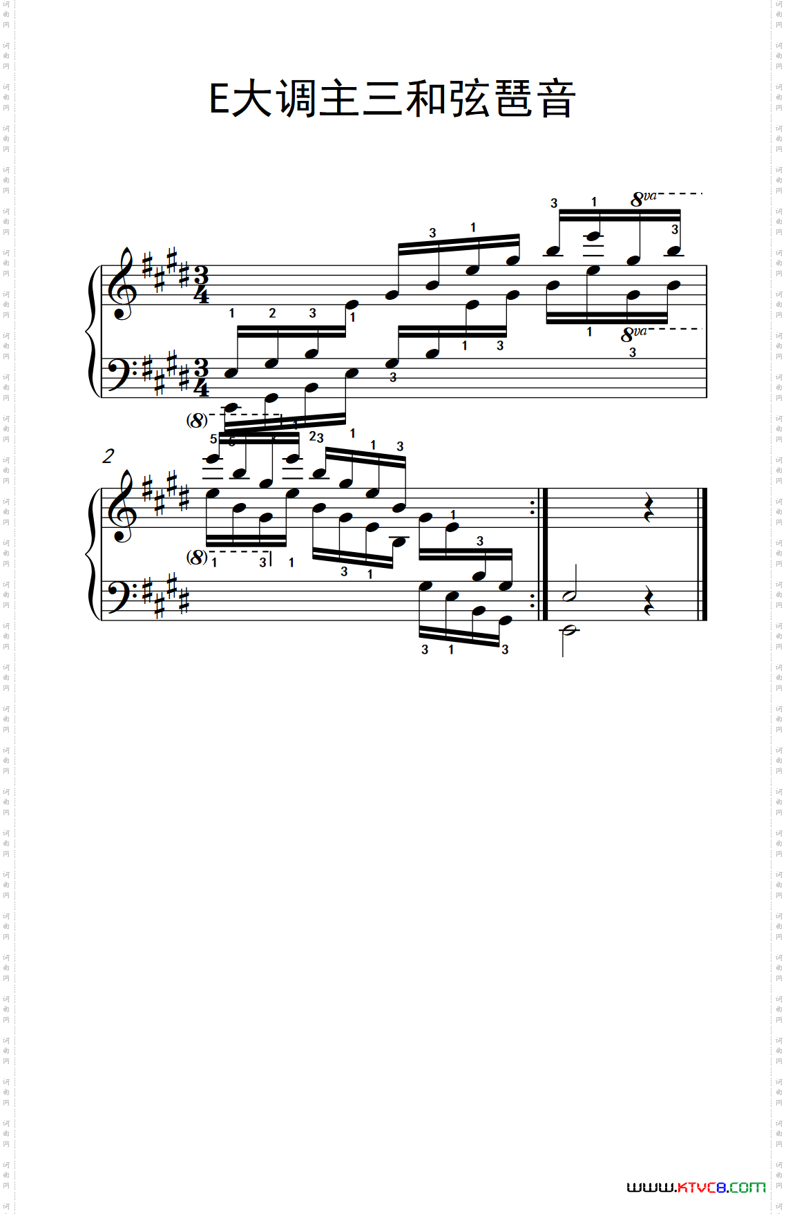 第六级13.E大调主三和弦琶音中央音乐学院钢琴业余考级教程4-6级_第六级 13.E大调主三和弦琶音中央音乐学院 钢琴业余考级教程 4-6级