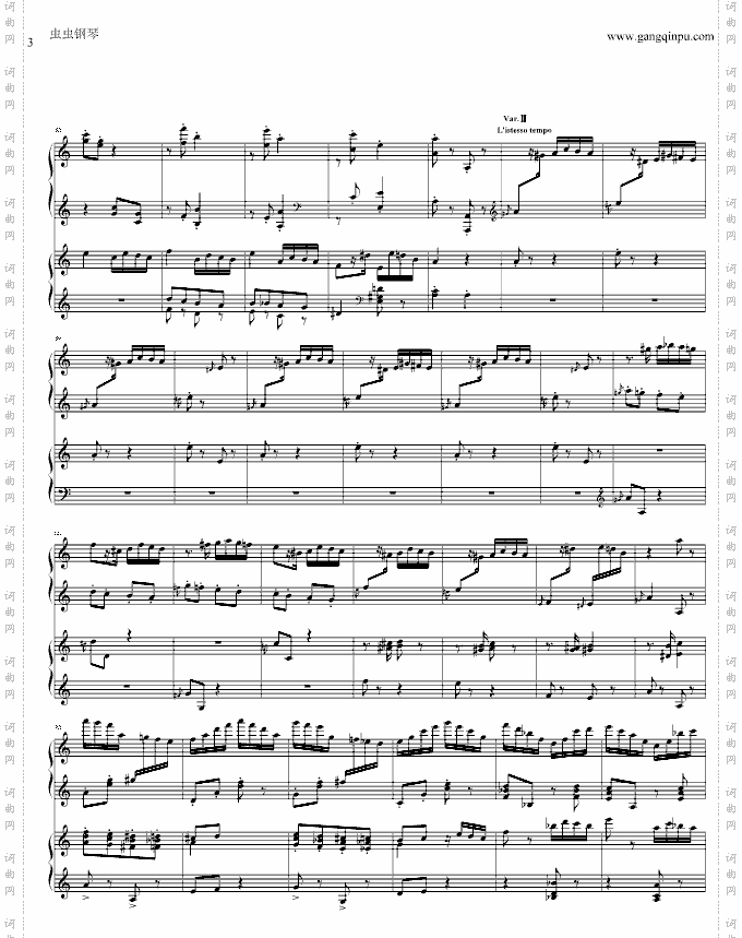 帕格尼尼主题狂想曲-1~10变奏